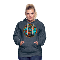 Thumbnail for Women’s Mosaic Pisces Premium Hoodie - heather denim