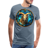 Thumbnail for Men's Mosaic Capricorn Premium T-Shirt - steel blue