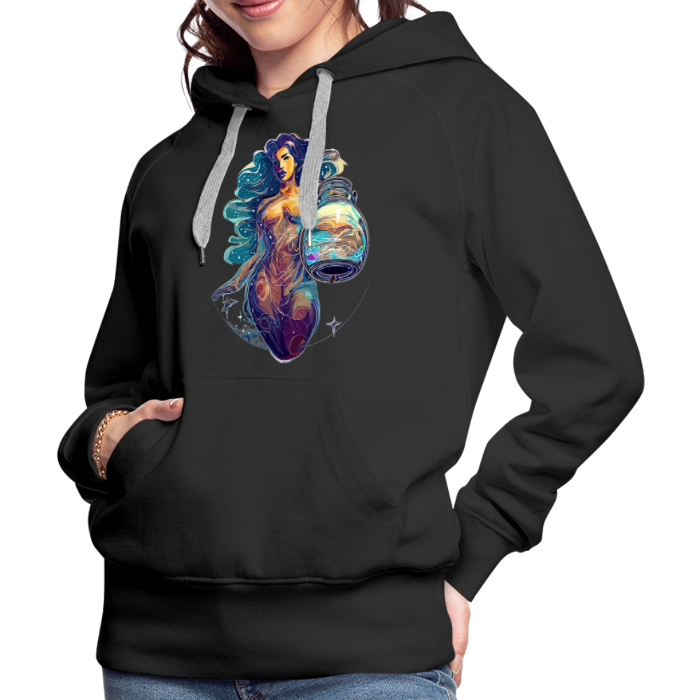 Women’s Mythical Aquarius Premium Hoodie - black