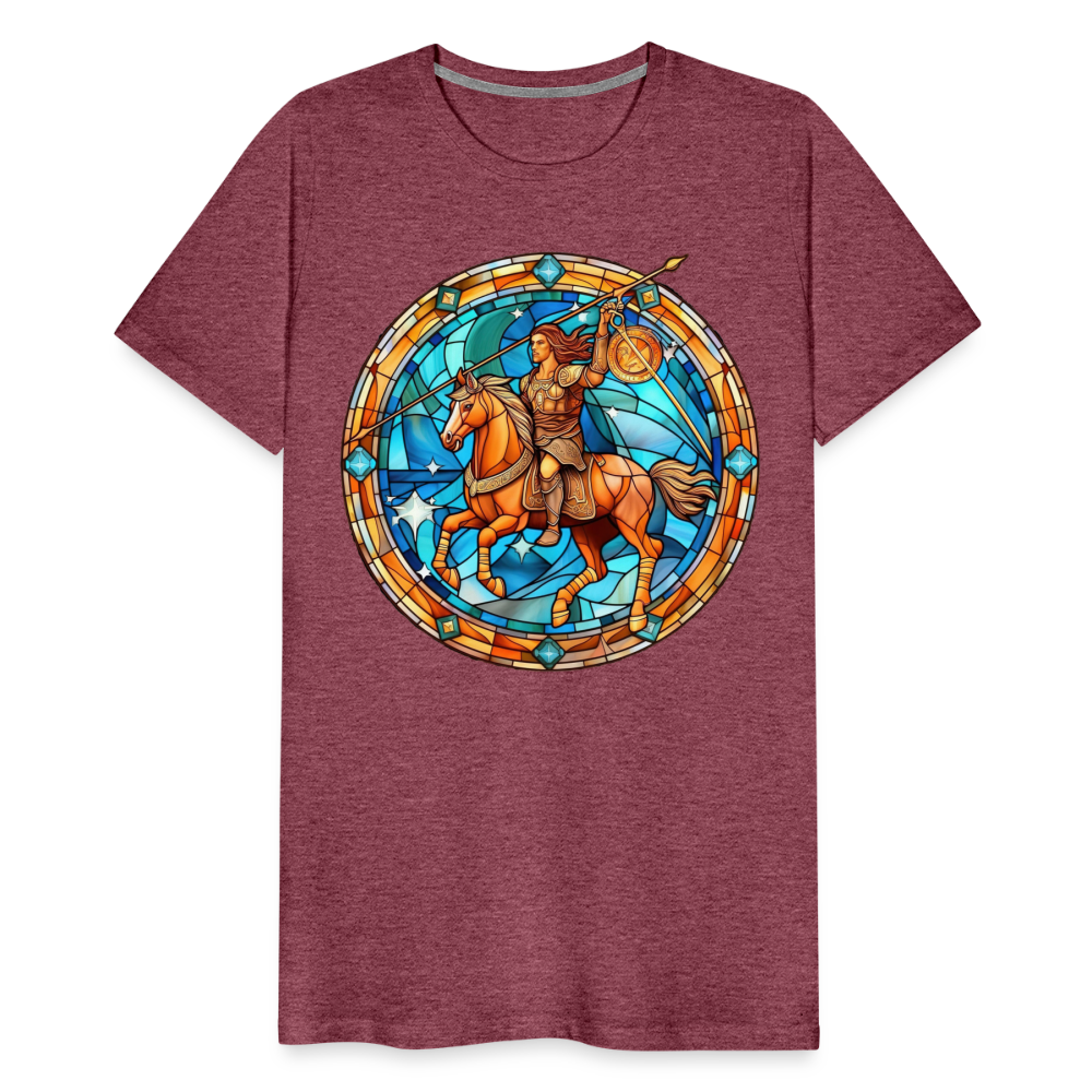 Men's Mosaic Sagittarius Premium T-Shirt - heather burgundy