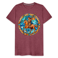 Thumbnail for Men's Mosaic Sagittarius Premium T-Shirt - heather burgundy