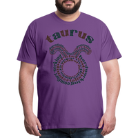 Thumbnail for Men's Power Words Taurus Premium T-Shirt - purple