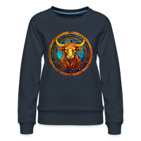 Thumbnail for Women’s Mosaic Taurus Premium Sweatshirt - navy