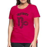 Thumbnail for Women's Power Words Capricorn Premium T-Shirt - dark pink