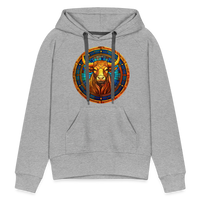 Thumbnail for Women’s Mosaic Taurus Premium Hoodie - heather grey