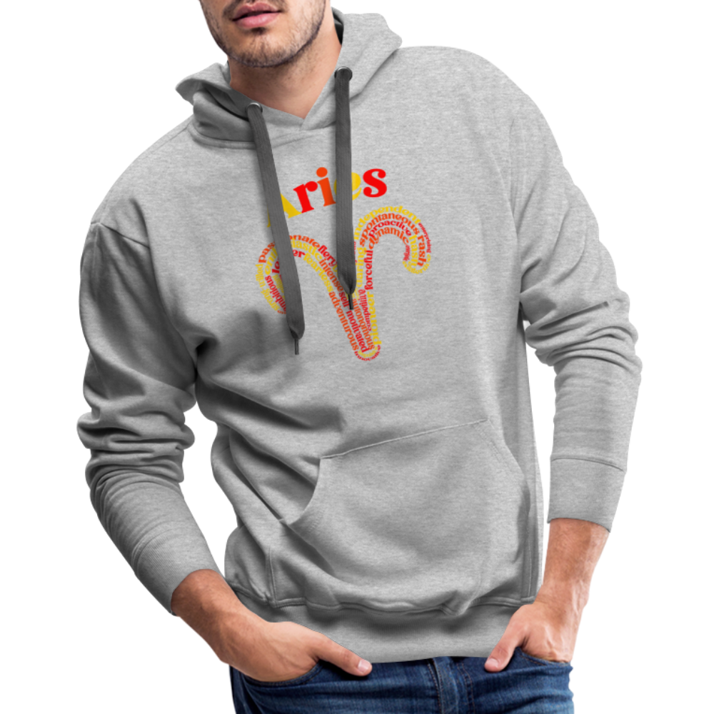 Men's Power Words Aries Premium Hoodie - heather grey