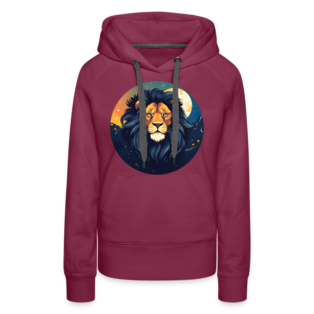 Women’s Mystic Leo Premium Hoodie - burgundy