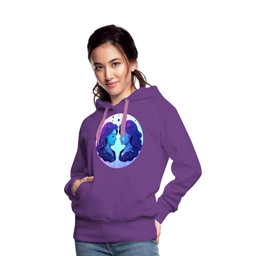 Women’s Magic Gemini Premium Hoodie - purple 