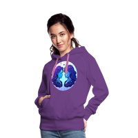 Thumbnail for Women’s Magic Gemini Premium Hoodie - purple 