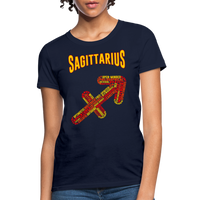 Thumbnail for Women's Power Words Sagittarius T-Shirt - navy