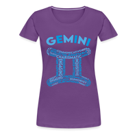 Thumbnail for Women's Power Words Gemini Premium T-Shirt - purple