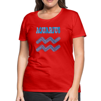 Thumbnail for Women's Power Words Aquarius Premium T-Shirt - red