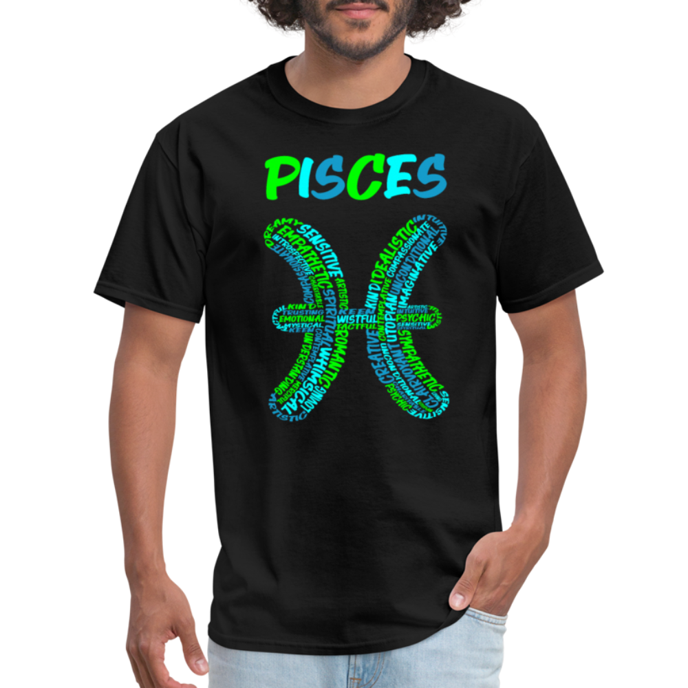 Men's Power Words Pisces Classic T-Shirt - black