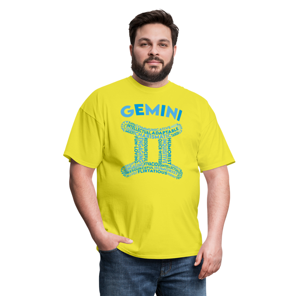 Men's Power Words Gemini Classic T-Shirt - yellow