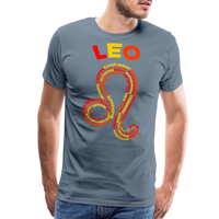 Thumbnail for Men's Power Words Leo Premium T-Shirt - steel blue