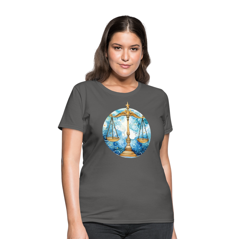 Women's Mythical Libra T-Shirt - charcoal