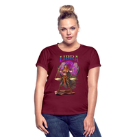 Thumbnail for Women's Astral Libra Relaxed Fit T-Shirt - burgundy