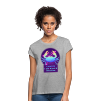 Thumbnail for Women's Neon Cancer Relaxed Fit T-Shirt - heather gray