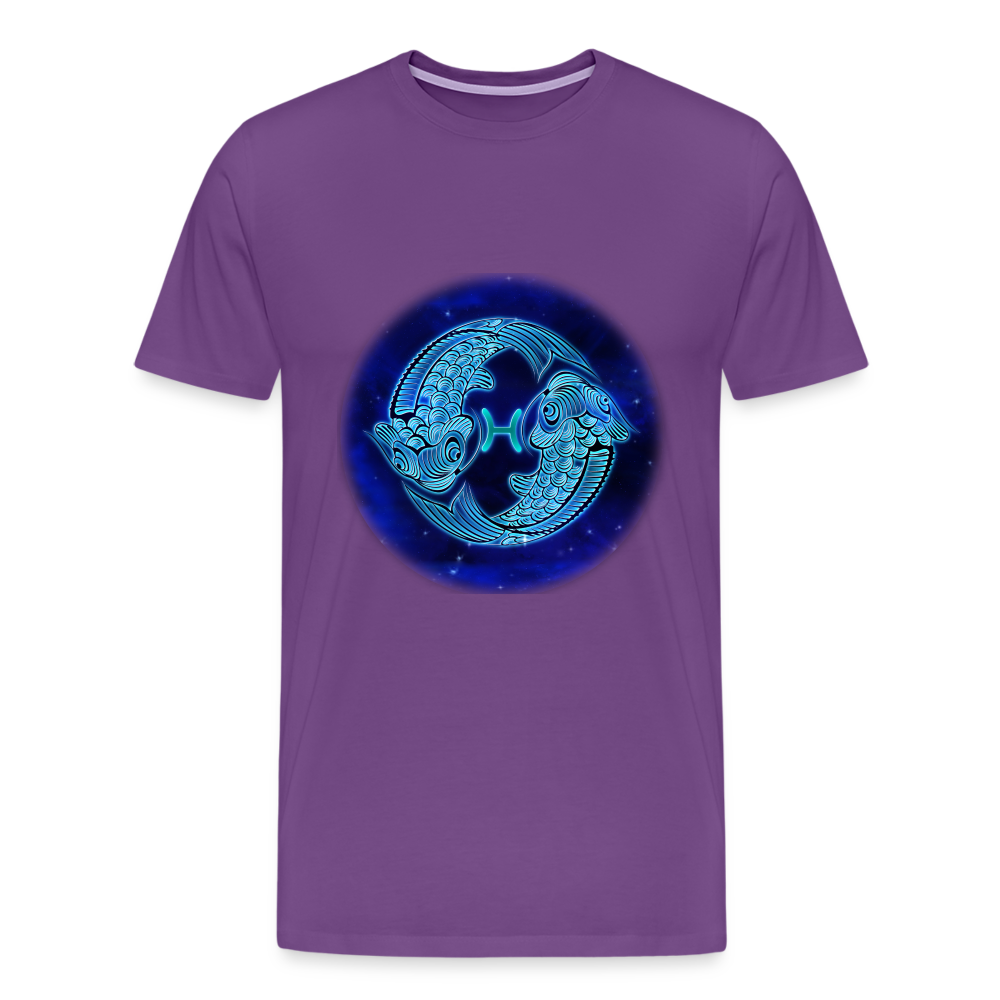 Men's Pisces Premium T-Shirt - purple