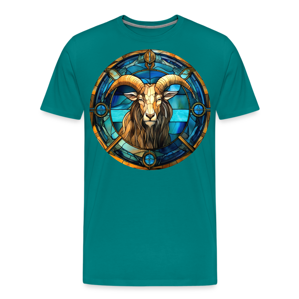 Men's Mosaic Capricorn Premium T-Shirt - teal