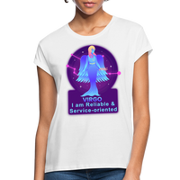 Thumbnail for Women's Neon Virgo Relaxed Fit T-Shirt - white