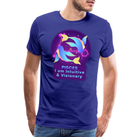 Thumbnail for Men's Neon Pisces Premium T-Shirt - royal blue