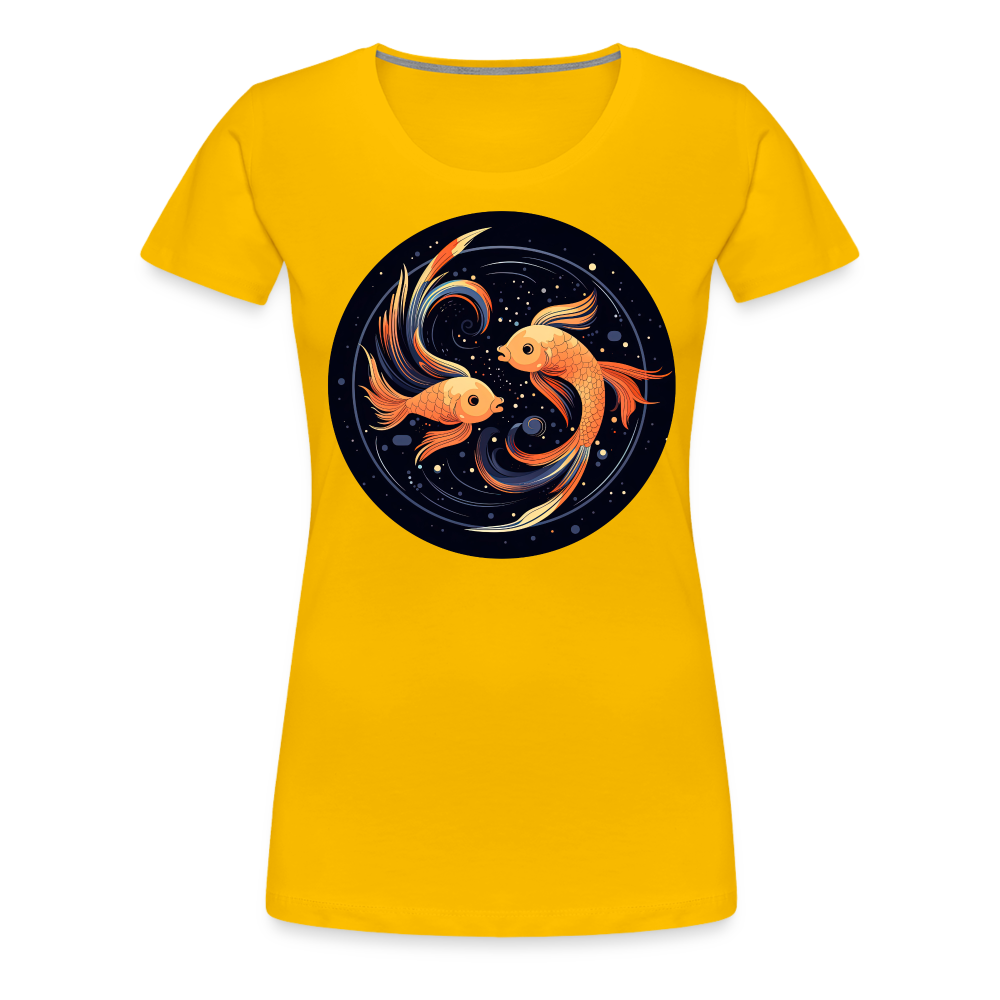 Women’s Mystic Pisces Premium T-Shirt - sun yellow