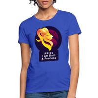 Thumbnail for Women's Glow Aries T-Shirt - royal blue