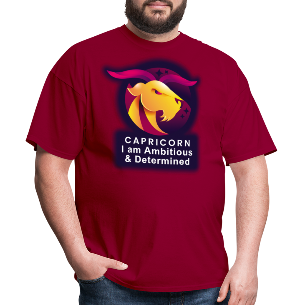 Men's Glow Capricorn Classic T-Shirt - dark red