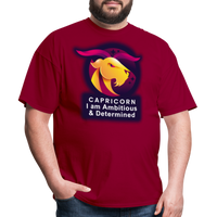 Thumbnail for Men's Glow Capricorn Classic T-Shirt - dark red