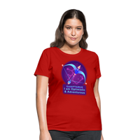 Thumbnail for Women's Neon Sagittarius T-Shirt - red