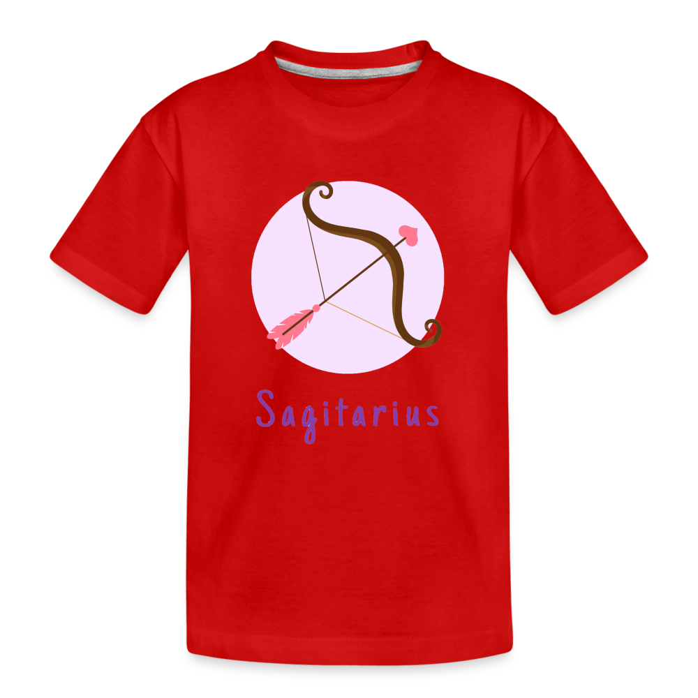 Kid’s Astro Toon Sagittarius Premium Organic T-Shirt - red