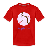 Thumbnail for Kid’s Astro Toon Sagittarius Premium Organic T-Shirt - red