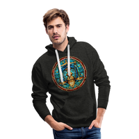 Thumbnail for Men’s Mosaic Libra Premium Hoodie - charcoal grey