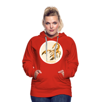 Thumbnail for Women’s Mosaic Scorpio Premium Hoodie - red