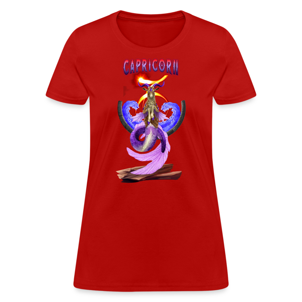 Astral Capricorn Women's T-Shirt - red