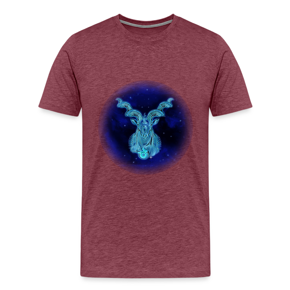 Men's Stellar Capricorn Premium T-Shirt - heather burgundy