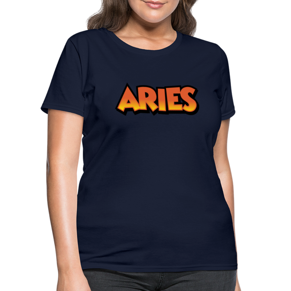 Women's Aries New Design T-Shirt - navy