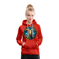 Thumbnail for Women’s Mosaic Capricorn Premium Hoodie - red