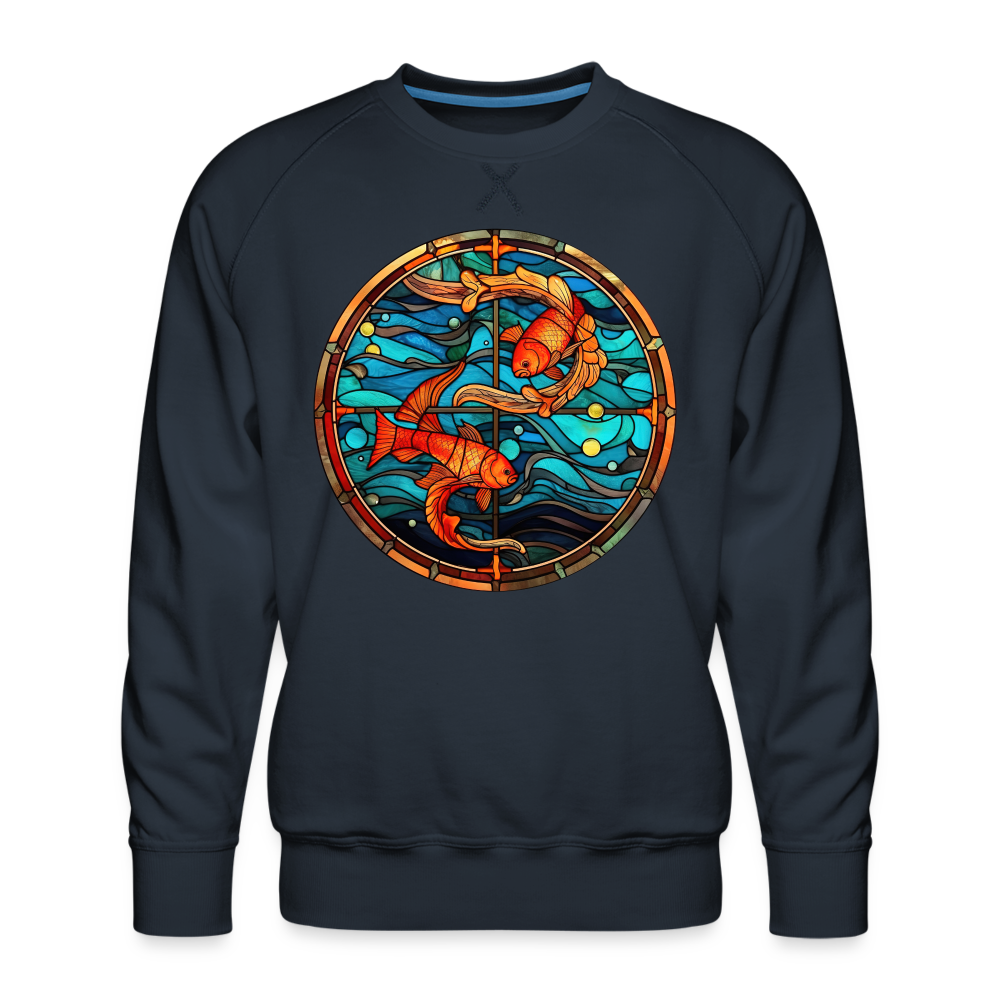 Men’s Mosaic Pisces Premium Sweatshirt - navy