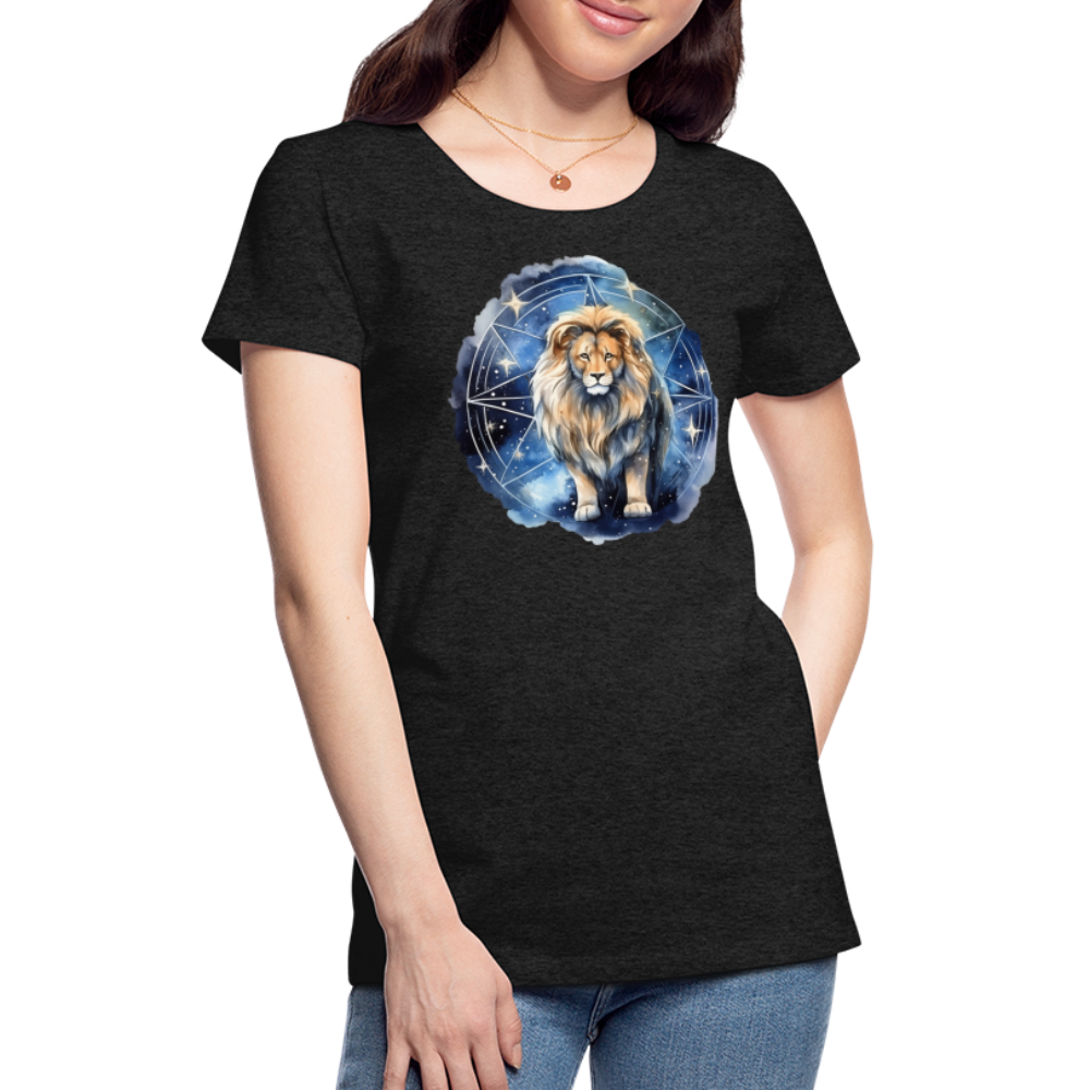 Women's Mythical Words Leo Premium T-Shirt - charcoal grey