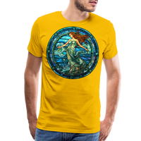 Thumbnail for Men's Mosaic Aquarius Premium T-Shirt - sun yellow