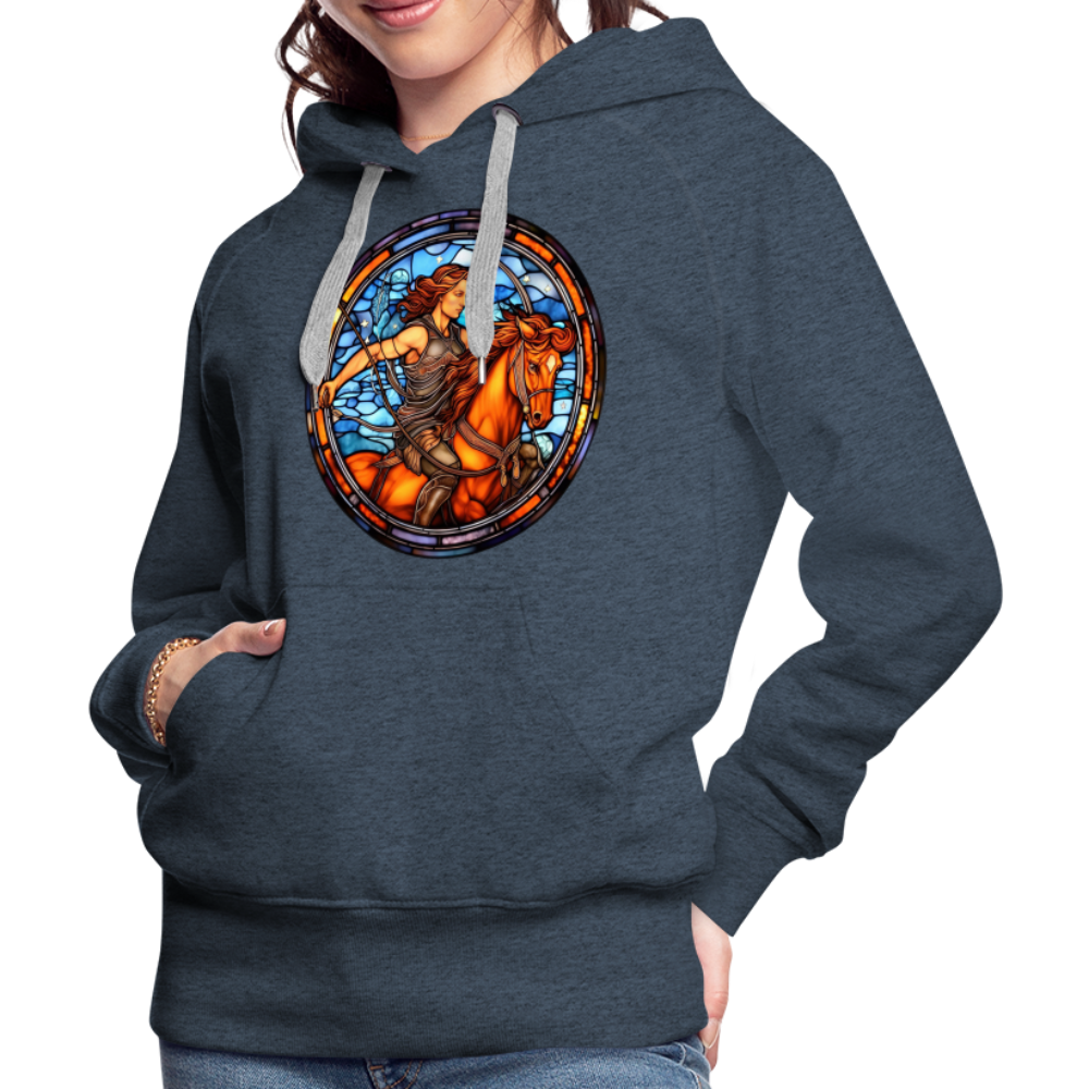 Women’s Mosaic Sagittarius Premium Hoodie - heather denim