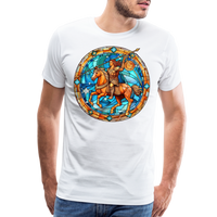 Thumbnail for Men's Mosaic Sagittarius Premium T-Shirt - white