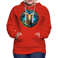 Thumbnail for Women’s Mosaic Capricorn Premium Hoodie - red