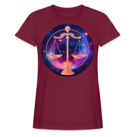 Thumbnail for Women's Magic Libra Relaxed Fit T-Shirt - burgundy