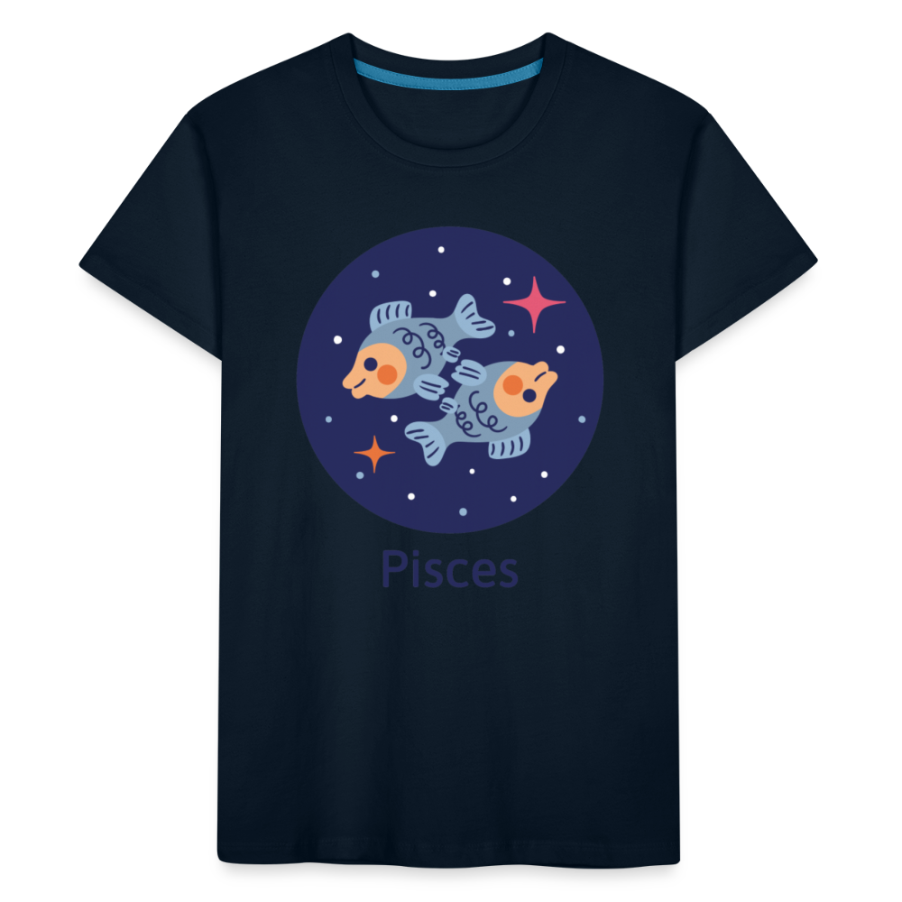 Kid’s Bluey Pisces Premium Organic T-Shirt - deep navy