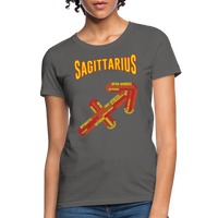 Thumbnail for Women's Power Words Sagittarius T-Shirt - charcoal