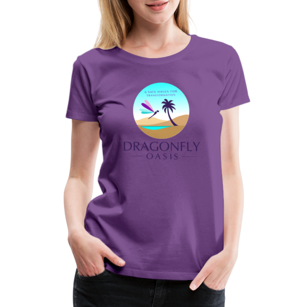 Women's Dragonfly Oasis V.1 Premium T-Shirt - purple