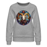 Thumbnail for Women’s Mosaic Aries Premium Sweatshirt - heather grey